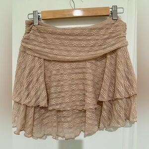 Altar'd State Soft Blush Lace Skirt